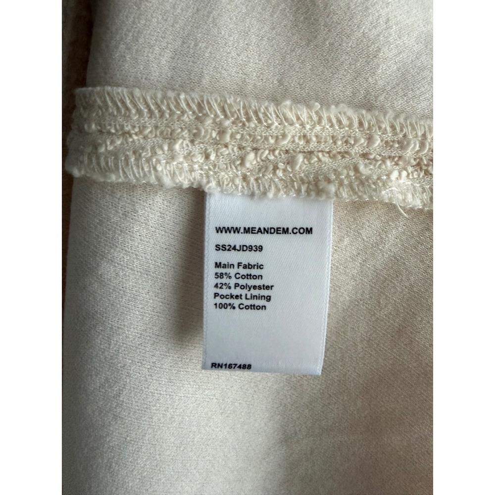 ME+EM Cream Textured V Neck Sleeveless Maxi Dress Drawstring Waist Size US 2 - Picture 8 of 11